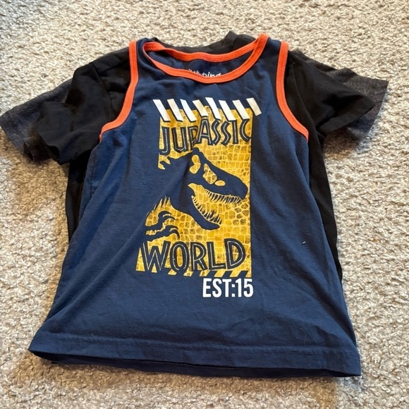Size 4 Boys Shirt Bundle Lot Nike Batman Jurassic World Super Mario Cars Racing - Picture 6 of 9
